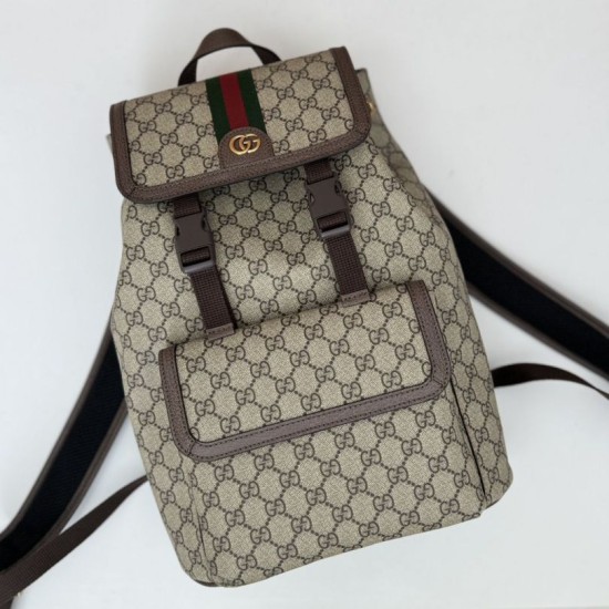Replica Gucci Men Ophidia small backpack 792114 Brown Replica Gucci Men Ophidia small backpack 792114 Brown