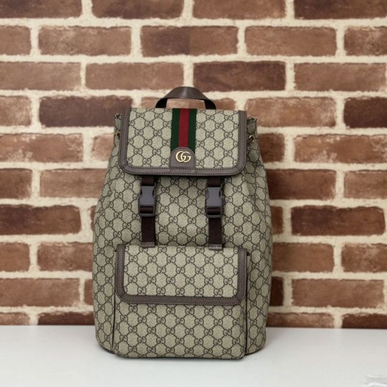 Replica Gucci Men Ophidia small backpack 792114 Brown Replica Gucci Men Ophidia small backpack 792114 Brown