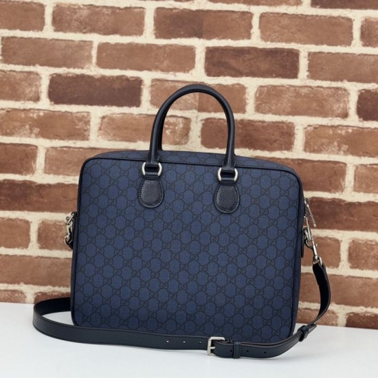 Replica Gucci Men Ophidia medium GG briefcase 792116 Brown Replica Gucci Men Ophidia medium GG briefcase 792116 Brown