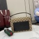 Replica Gucci Small GG crossbody Men bag with Web 821617 Brown Replica Gucci Small GG crossbody Men bag with Web 821617 Brown