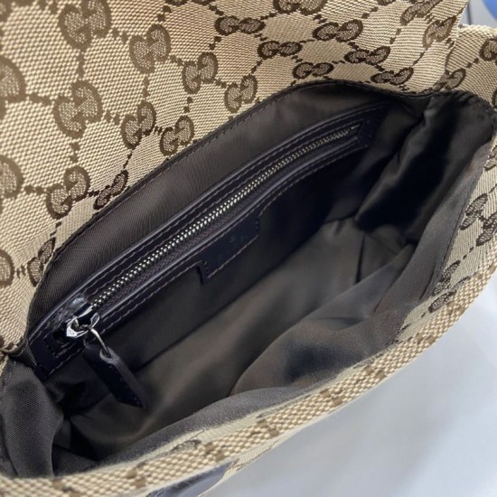 Replica Gucci Small GG crossbody Men bag with Web 821617 Brown Replica Gucci Small GG crossbody Men bag with Web 821617 Brown