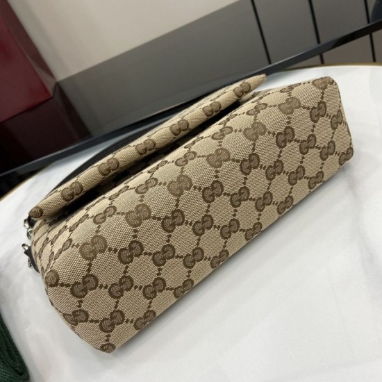 Replica Gucci Small GG crossbody Men bag with Web 821617 Brown Replica Gucci Small GG crossbody Men bag with Web 821617 Brown