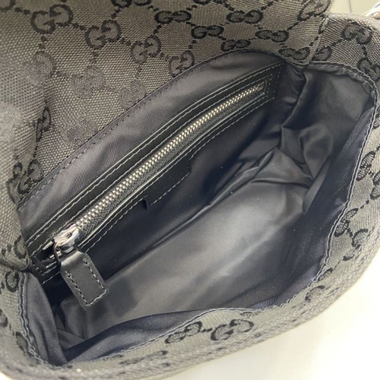 Replica Gucci Small GG crossbody Men bag with Web 821617 Black Replica Gucci Small GG crossbody Men bag with Web 821617 Black