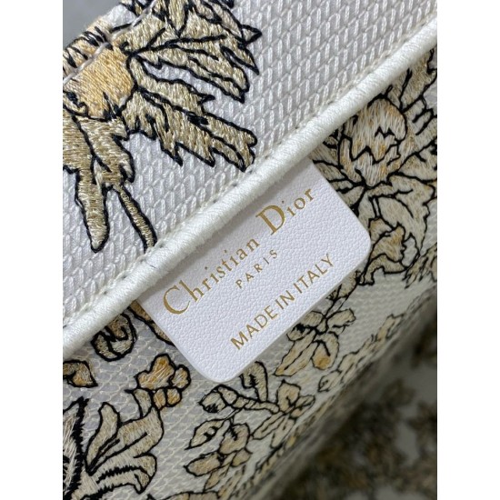 Replica Dior Large Book Tote Bag Gold-Tone Millefiori Unicorn Embroidery Replica Dior Large Book Tote Bag Gold-Tone Millefiori Unicorn Embroidery