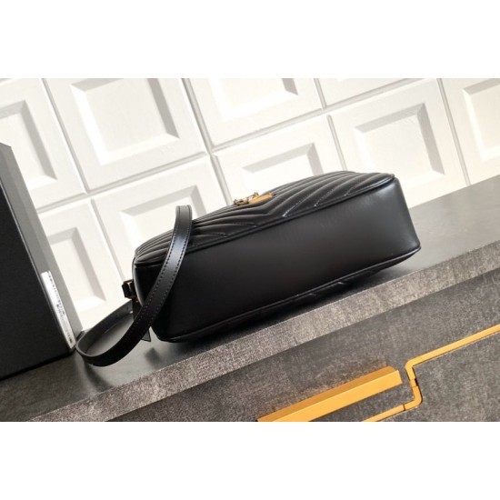 Replica YSL saint Laurent Lou camera bag black quilted calfskin Replica YSL saint Laurent Lou camera bag black quilted calfskin