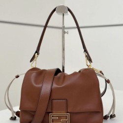 Replica Fendi Mamma Baguette Medium/Large Bag Nappa Coffee