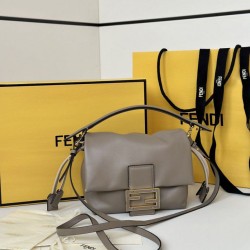 Replica Fendi Mamma Baguette Small Bag Gray