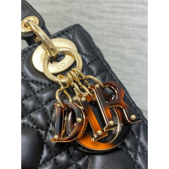 Replica Dior Lady Dior Mini Bag with O-links Black Cannage Replica Dior Lady Dior Mini Bag with O-links Black Cannage