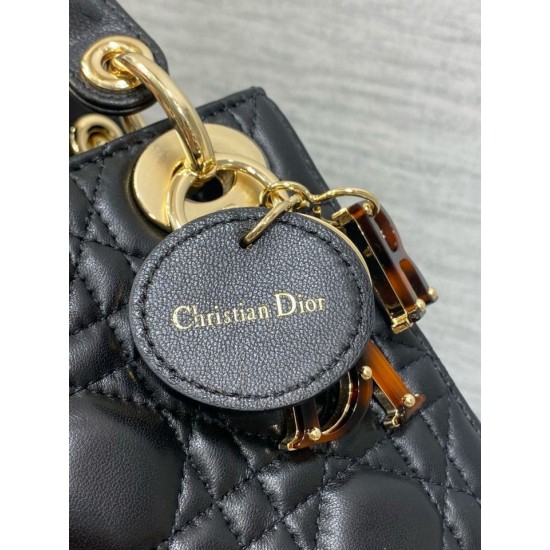 Replica Dior Lady Dior Mini Bag with O-links Black Cannage Replica Dior Lady Dior Mini Bag with O-links Black Cannage