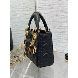 Replica Dior Lady Dior Mini Bag with O-links Black Cannage Replica Dior Lady Dior Mini Bag with O-links Black Cannage