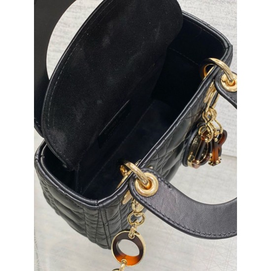 Replica Dior Lady Dior Mini Bag with O-links Black Cannage Replica Dior Lady Dior Mini Bag with O-links Black Cannage