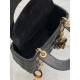 Replica Dior Lady Dior Mini Bag with O-links Black Cannage Replica Dior Lady Dior Mini Bag with O-links Black Cannage