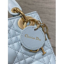 Replica Dior Lady Dior Mini Bag with O-links Cannage Blue Replica Dior Lady Dior Mini Bag with O-links Cannage Blue