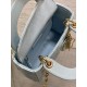 Replica Dior Lady Dior Mini Bag with O-links Cannage Blue Replica Dior Lady Dior Mini Bag with O-links Cannage Blue