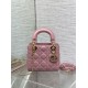 Replica Dior Lady Dior Mini Bag with O-links Cannage Pink Replica Dior Lady Dior Mini Bag with O-links Cannage Pink
