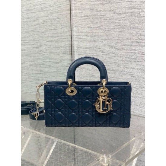 Replica Dior Lady D-Joy Medium Bag Cannage Blue Replica Dior Lady D-Joy Medium Bag Cannage Blue