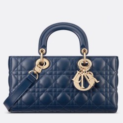 Replica Dior Lady D-Joy Medium Bag Cannage Blue