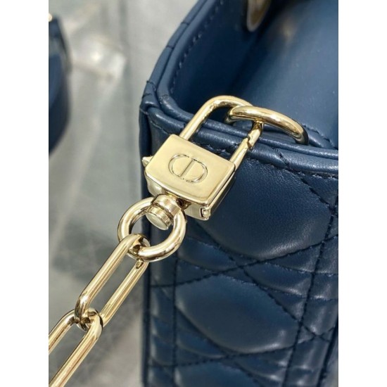 Replica Dior Lady D-Joy Medium Bag Cannage Blue Replica Dior Lady D-Joy Medium Bag Cannage Blue