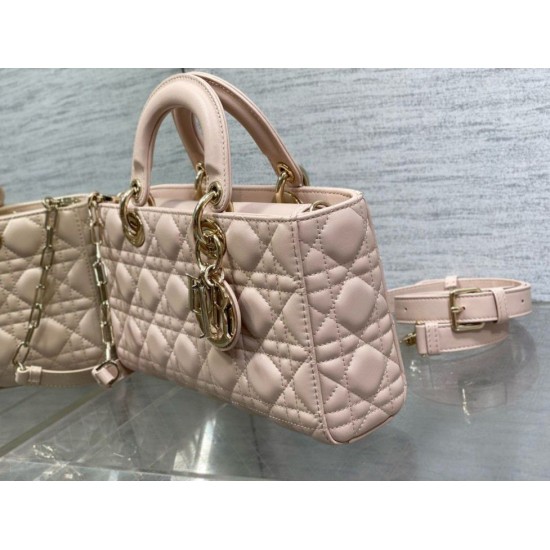 Replica Dior Lady D-Joy Medium Bag Cannage Pink Replica Dior Lady D-Joy Medium Bag Cannage Pink