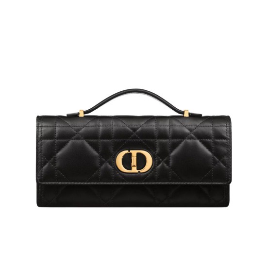 Replica Dior Miss Caro Top Handle clutch Black Replica Dior Miss Caro Top Handle clutch Black