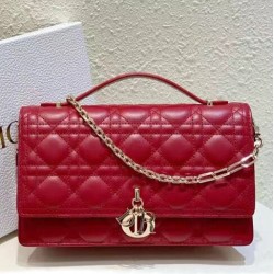 Replica Dior My Dior Top Handle Bag Red