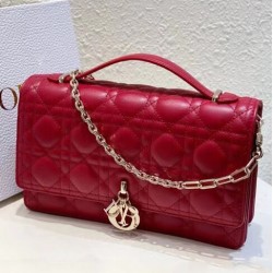 Replica Dior My Dior Top Handle Bag Red