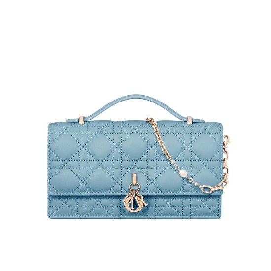 Replica Dior My Dior Top Handle Bag Blue Replica Dior My Dior Top Handle Bag Blue