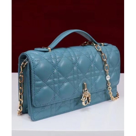 Replica Dior My Dior Top Handle Bag Blue Replica Dior My Dior Top Handle Bag Blue