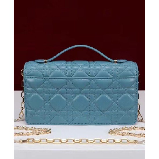 Replica Dior My Dior Top Handle Bag Blue Replica Dior My Dior Top Handle Bag Blue
