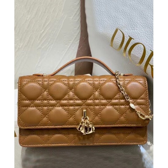 Replica Dior My Dior Top Handle Bag Coffee Replica Dior My Dior Top Handle Bag Coffee