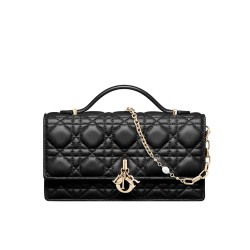 Replica Dior My Dior Top Handle Bag Black