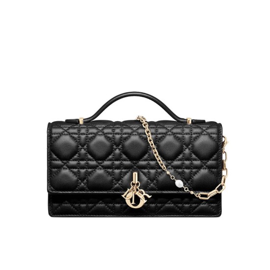 Replica Dior My Dior Top Handle Bag Black Replica Dior My Dior Top Handle Bag Black