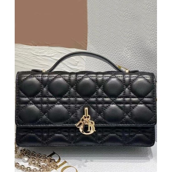 Replica Dior My Dior Top Handle Bag Black Replica Dior My Dior Top Handle Bag Black