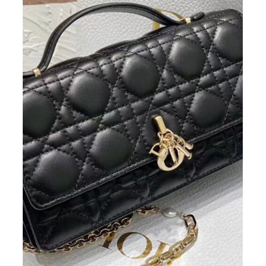 Replica Dior My Dior Top Handle Bag Black Replica Dior My Dior Top Handle Bag Black