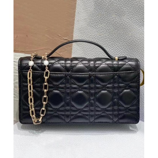 Replica Dior My Dior Top Handle Bag Black Replica Dior My Dior Top Handle Bag Black