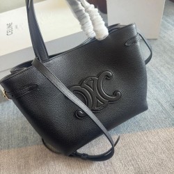 Replica Celine Mini Cabas Anais triomphe Bag Black Grained Calfskin