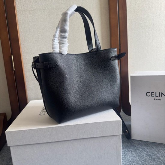Replica Celine Mini Cabas Anais triomphe Bag Black Grained Calfskin