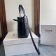Replica Celine Mini Cabas Anais triomphe Bag Black Grained Calfskin