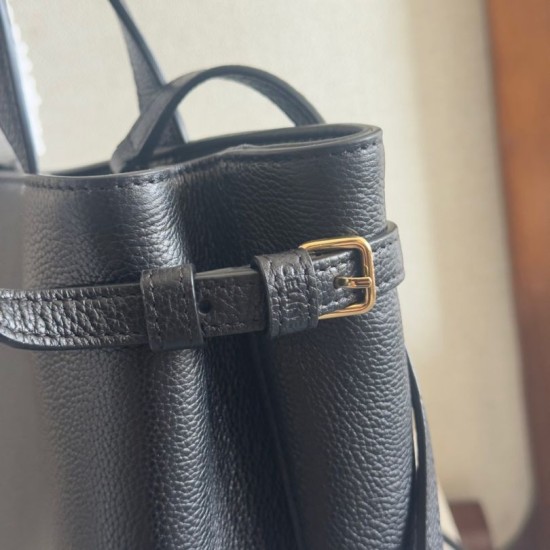 Replica Celine Mini Cabas Anais triomphe Bag Black Grained Calfskin