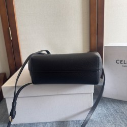 Replica Celine Mini Cabas Anais triomphe Bag Black Grained Calfskin