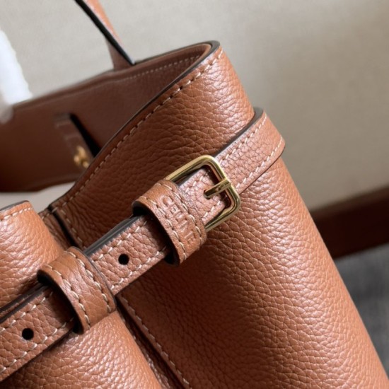 Replica Celine Small Cabas Anais triomphe Shoulder Bag Brown Grained