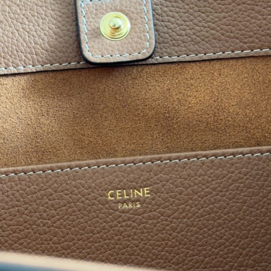 Replica Celine Small Cabas Anais triomphe Shoulder Bag Brown Grained