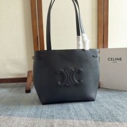 Replica Celine Small Cabas Anais triomphe Shoulder Bag Black Grained