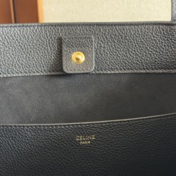 Replica Celine Small Cabas Anais triomphe Shoulder Bag Black Grained