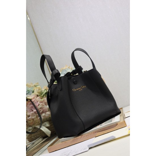 Replica Dior Small/Medium Signature Bucket Bag Black Replica Dior Small/Medium Signature Bucket Bag Black
