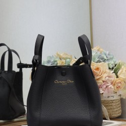 Replica Dior Small/Medium Signature Bucket Bag Black