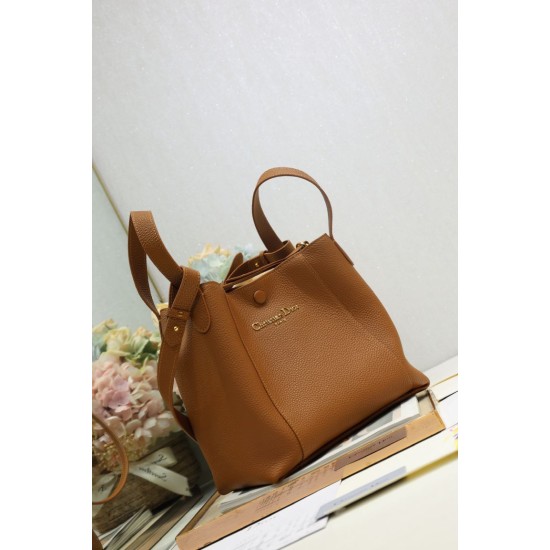 Replica Dior Small/Medium Signature Bucket Bag Brown Replica Dior Small/Medium Signature Bucket Bag Brown