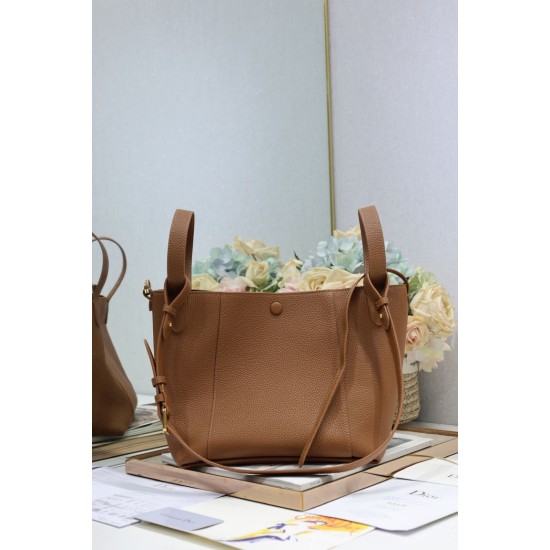 Replica Dior Small/Medium Signature Bucket Bag Brown Replica Dior Small/Medium Signature Bucket Bag Brown