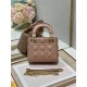 Replica Dior Mini Lady Dior Bag with Chain Blush Cannage
