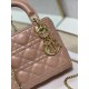 Replica Dior Mini Lady Dior Bag with Chain Blush Cannage